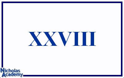 roman numerals 28